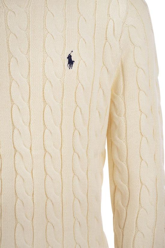 26SS 폴로 랄프로렌 로고 자수 케이블 니트 스웨터 710775885 024 ANDOVER CREAM - POLO RALPH LAUREN