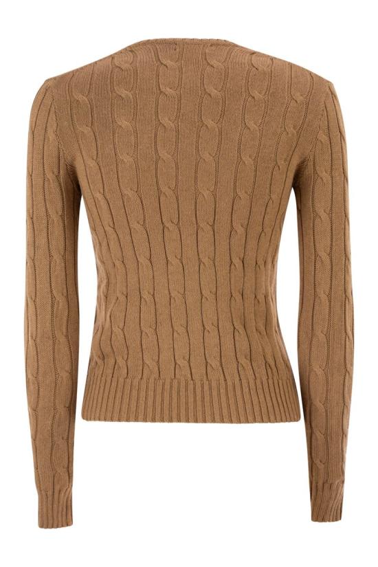 26SS 폴로 랄프로렌 폴로 자수 케이블 니트 스웨터 211971795 002 COLLECTION CAMEL - POLO RALPH LAUREN