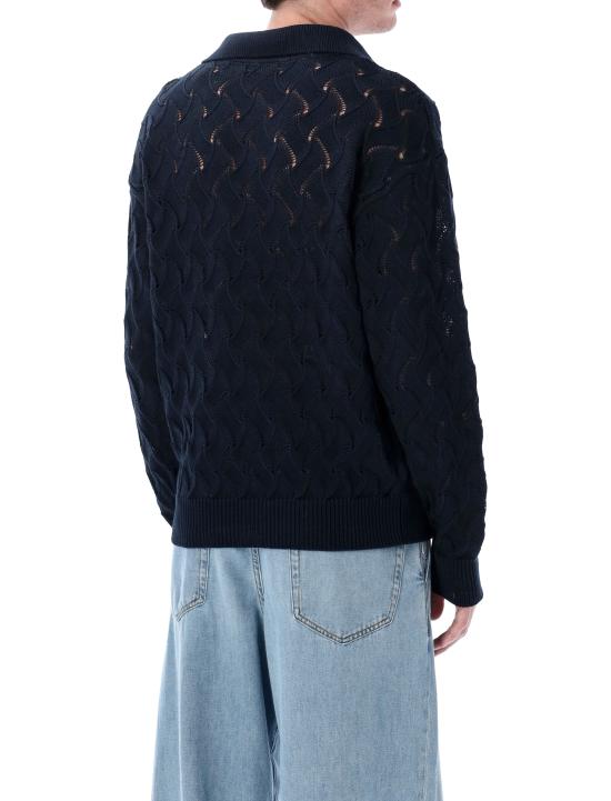 26SS 드리스 반 노튼 스웨터 0212443718 509 NAVY - DRIES VAN NOTEN