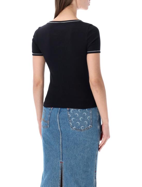 26SS 마린세르 반팔 티셔츠 WTT034ACJER0011 BK99 BLACK - MARINE SERRE