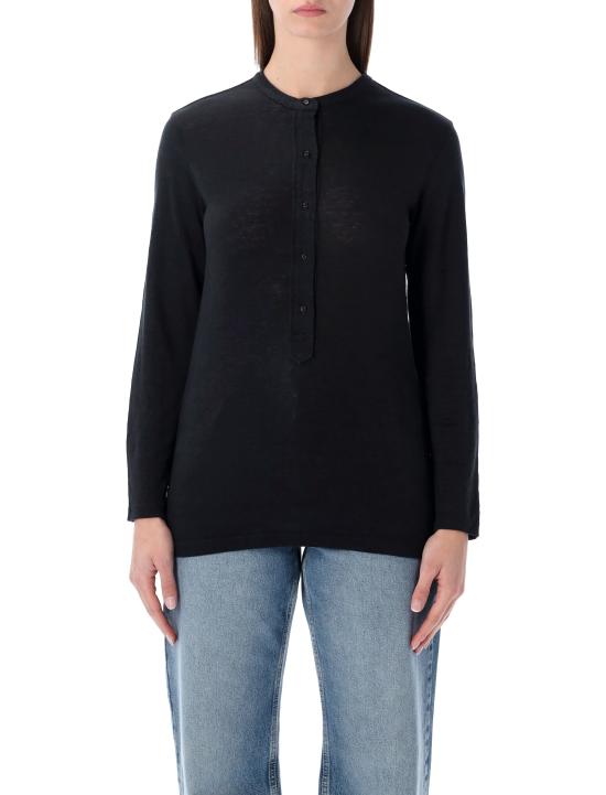 26SS 이자벨마랑에뚜왈 긴팔 티셔츠 TS0306FAB1N17E 01BK BLACK