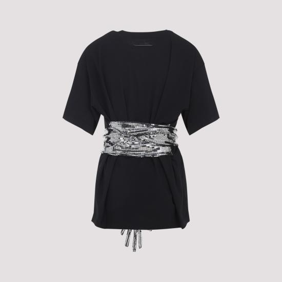 26SS MM6 메종마르지엘라 코튼 티셔츠 윗 글러브 S52GC0358M20170 900 BLACK - MM6 MAISON MARGIELA