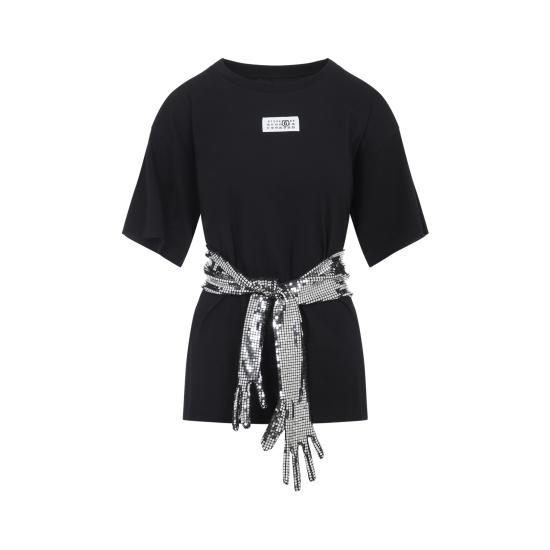 26SS MM6 메종마르지엘라 코튼 티셔츠 윗 글러브 S52GC0358M20170 900 BLACK - MM6 MAISON MARGIELA