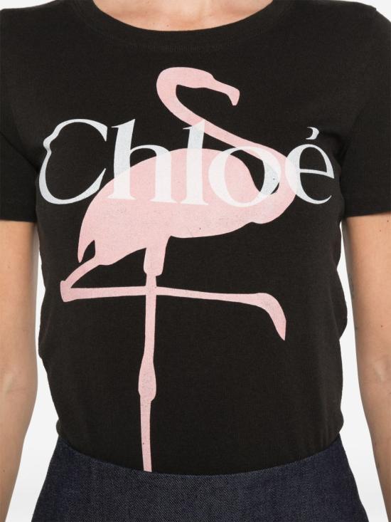 26SS 끌로에 반팔 티셔츠 CH26SJH08194 070 ASH BLACK - CHLOE