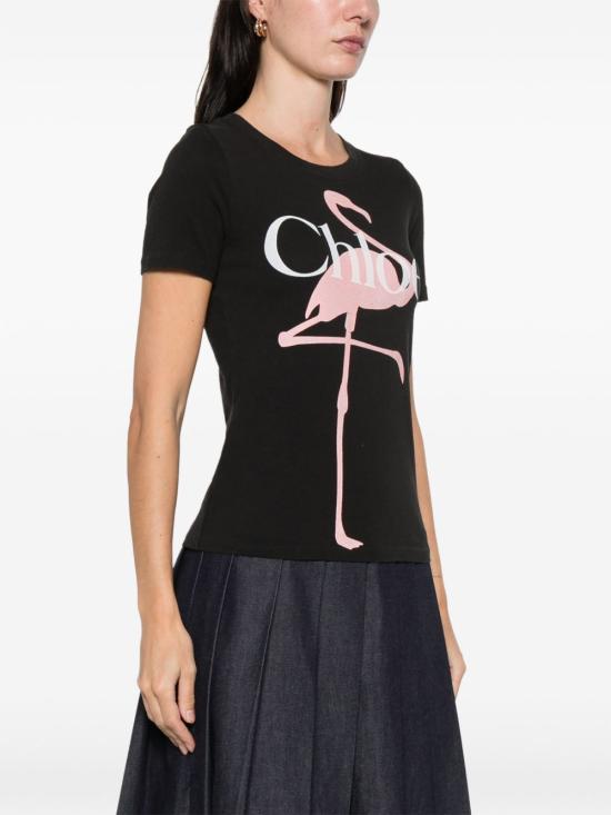 26SS 끌로에 반팔 티셔츠 CH26SJH08194 070 ASH BLACK - CHLOE