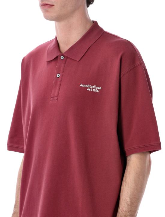 26SS 아크네 스튜디오 반팔 티셔츠 BL0433 ACE MAROON RED - ACNE STUDIOS
