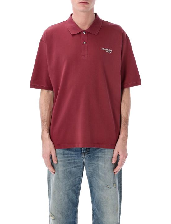 26SS 아크네 스튜디오 반팔 티셔츠 BL0433 ACE MAROON RED