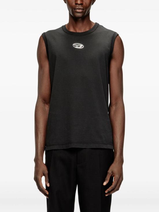 26SS 디젤 반팔 티셔츠 A217430JMBB 900 BLACK - DIESEL