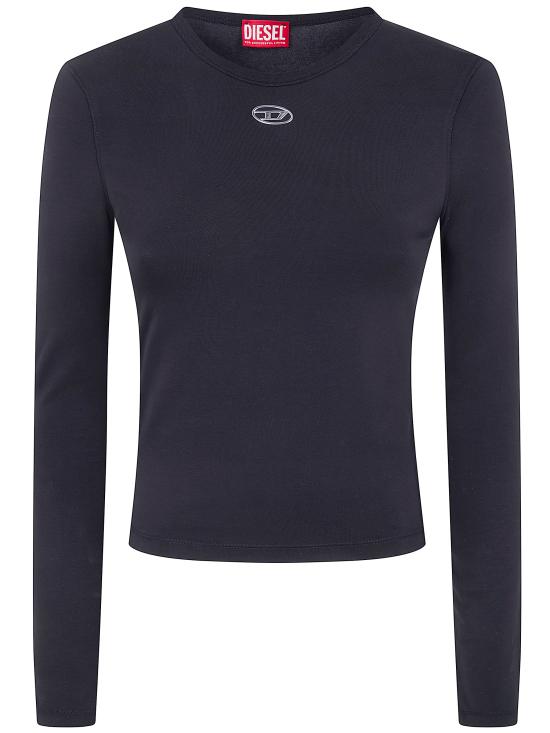 26SS 디젤 반팔 티셔츠 A199160AHQH 900 BLACK - DIESEL