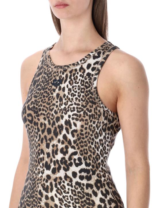 26SS 가니 레오파드 립 탱크탑 A105007311087 943 LEOPARD - GANNI