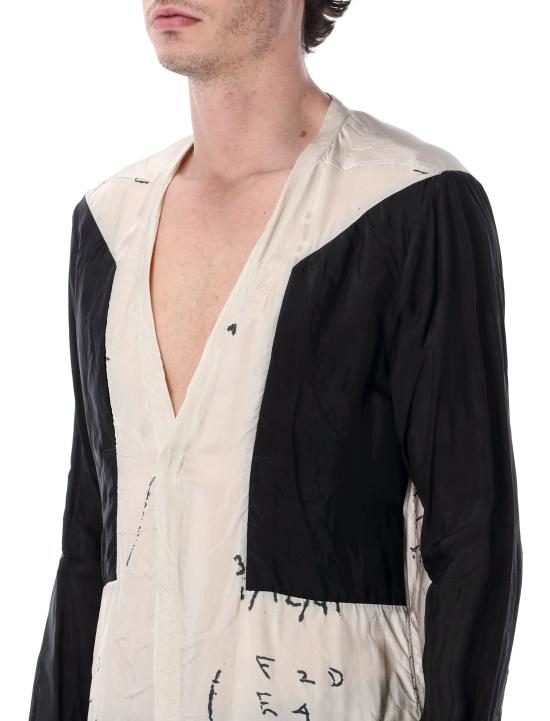 26SS 릭 오웬스 긴팔 셔츠 RU01F2290KP1J 1109 MILK BLACK - RICK OWENS