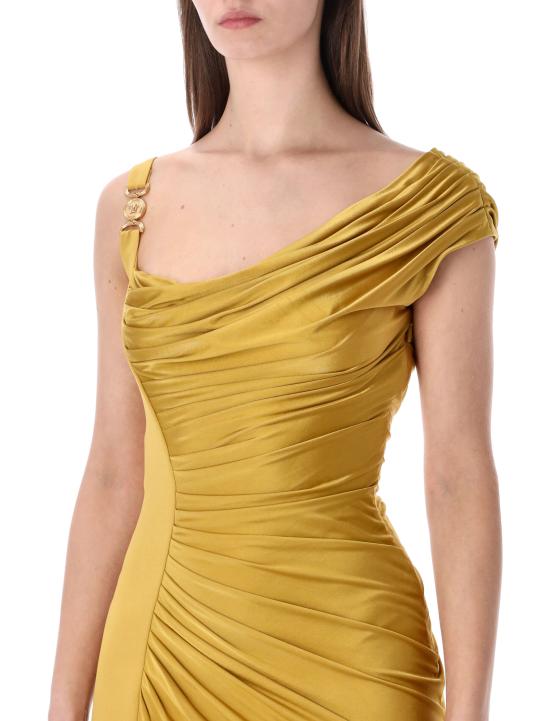 26SS 베르사체 미디 원피스 10141271A12497 1YD10 ANTIQUE GOLD - VERSACE