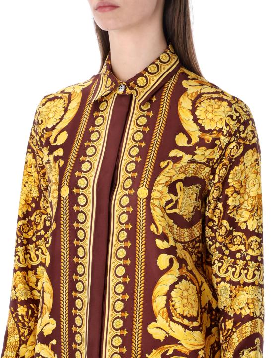 26SS 베르사체 셔츠 10013601A04236 5R770 BURGUNDY GOLD - VERSACE