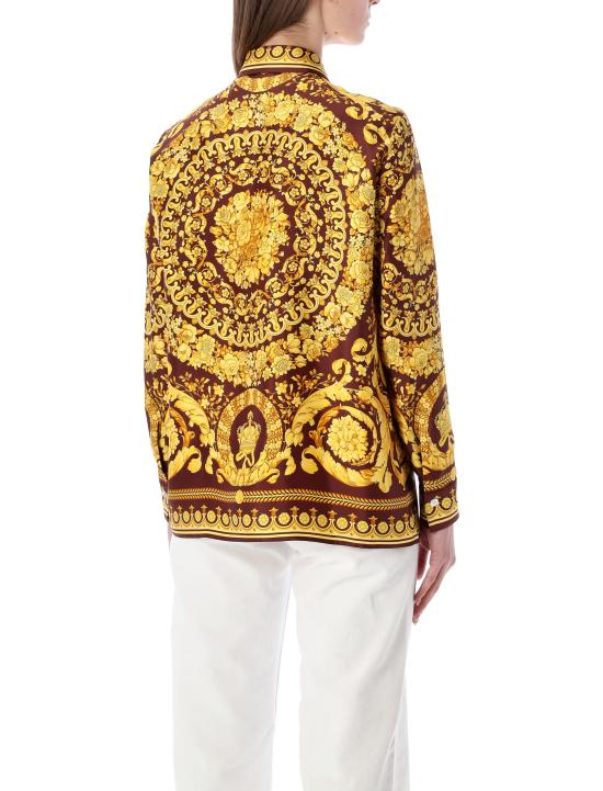 26SS 베르사체 셔츠 10013601A04236 5R770 BURGUNDY GOLD - VERSACE