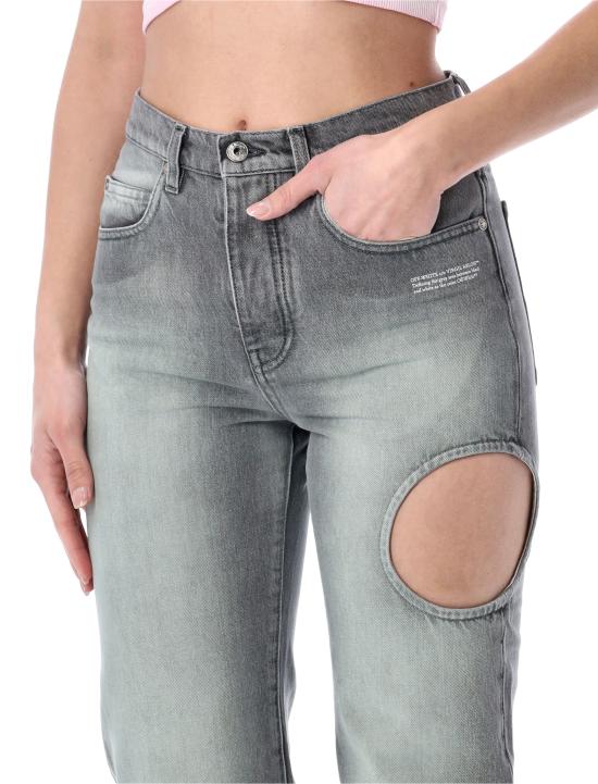 26SS 오프화이트 스트레이트 팬츠 OWYA06ES26DEN002 1101 GREY - OFF WHITE