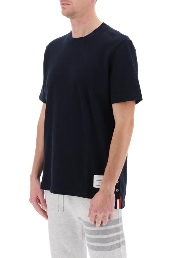 26SS 톰브라운 반팔 티셔츠 MJS056A00050 415 NAVY - THOM BROWNE