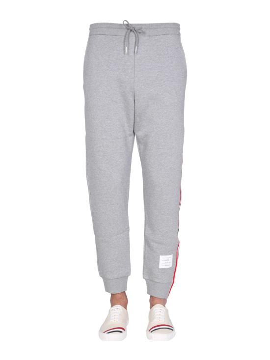 26SS 톰브라운 클래식 루프백 스트라이프 스웨트팬츠 MJQ066A03377 055 LT GREY - THOM BROWNE