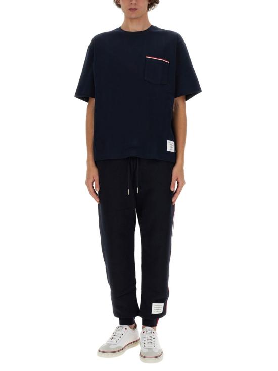 26SS 톰브라운 클래식 루프백 스트라이프 스웨트팬츠 MJQ066A03377 415 NAVY - THOM BROWNE
