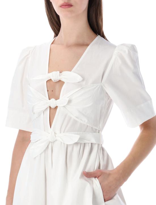 26SS 가니 미디 원피스 W1115 151 BIRGHT WHITE - GANNI