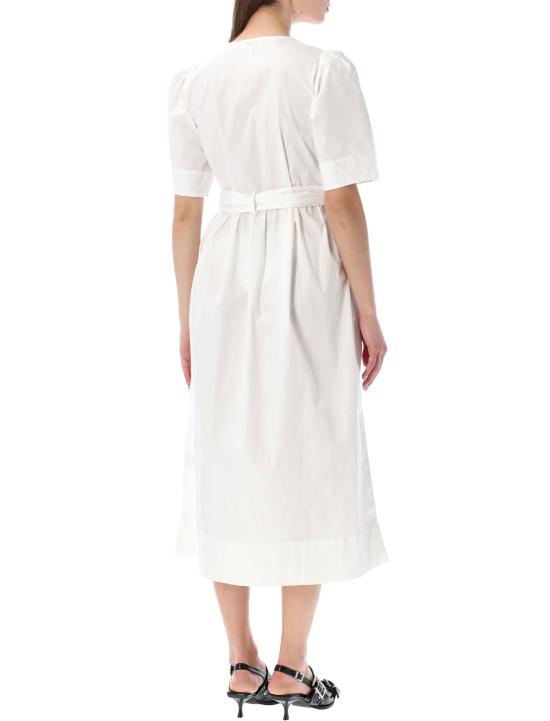 26SS 가니 미디 원피스 W1115 151 BIRGHT WHITE - GANNI