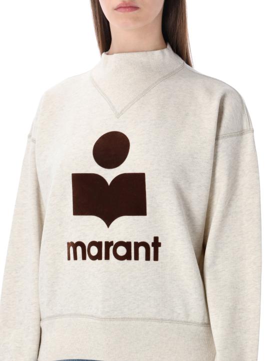 26SS 이자벨마랑에뚜왈 모비 로고 스웨트셔츠 SW0003FAA1M07E ECBW ECRU BROWN - ISABEL MARANT ETOILE