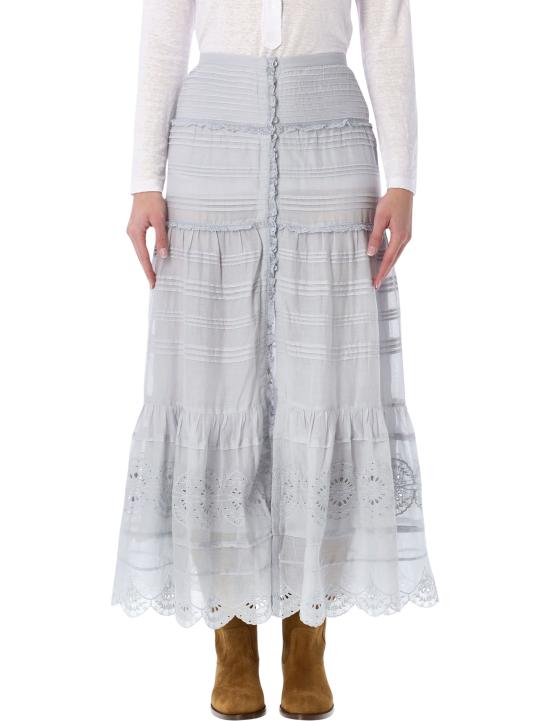 26SS 이자벨마랑에뚜왈 롱 스커트 JU0446FAD1J05E 30LU LIGHT BLUE