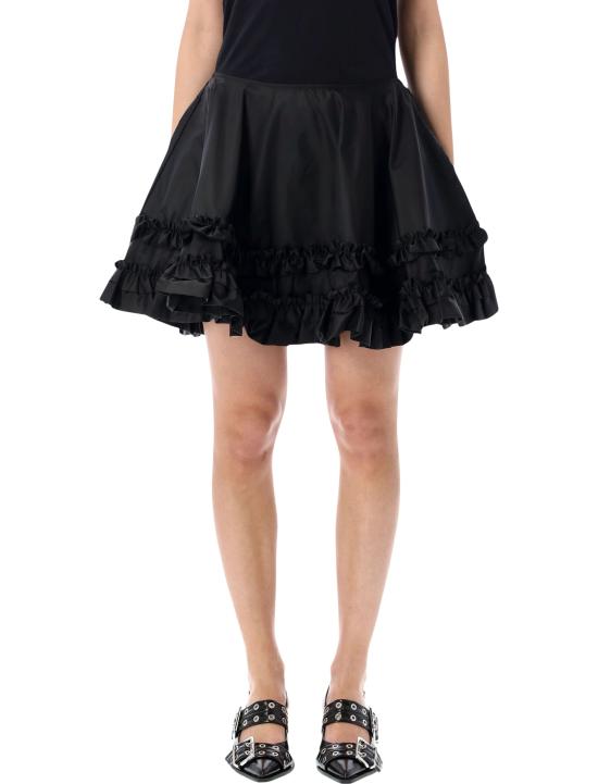 26SS 가니 러플 스커트 A109007910708 099 BLACK