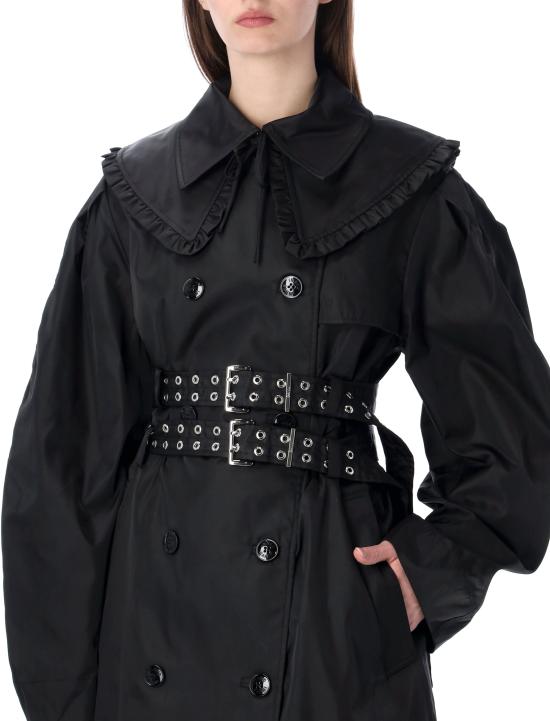 26SS 가니 트렌치 코트 A101007510708 099 BLACK - GANNI