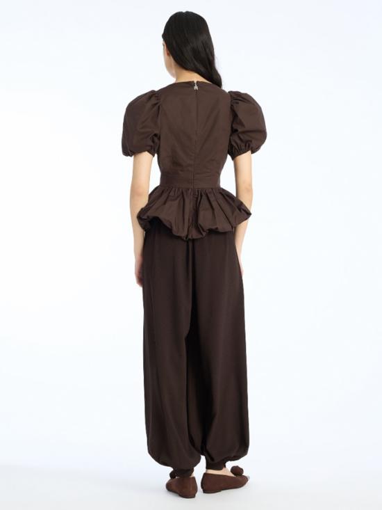 26SS 로테이트 바이 크리스텐슨 반팔 티셔츠 1151121667 MOLE BROWN - ROTATE BY BIRGERCHRISTENSEN