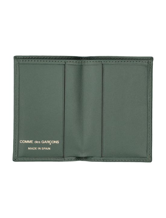 26SS 꼼데가르송 클래식 라인 레더 월렛 꼼데가르송 SA6400 5 BOTTLE GREEN - COMME DES GARCONS