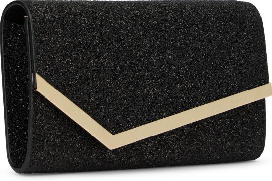  지미추 클러치/파우치 EMMIEGQIBLACKLIGHTGOLD black - JIMMY CHOO