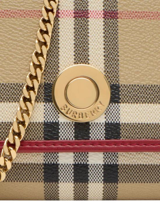26SS 버버리 체크 체인 스트랩 지갑 8116321 B9724 NUDE NEUTRALS - BURBERRY