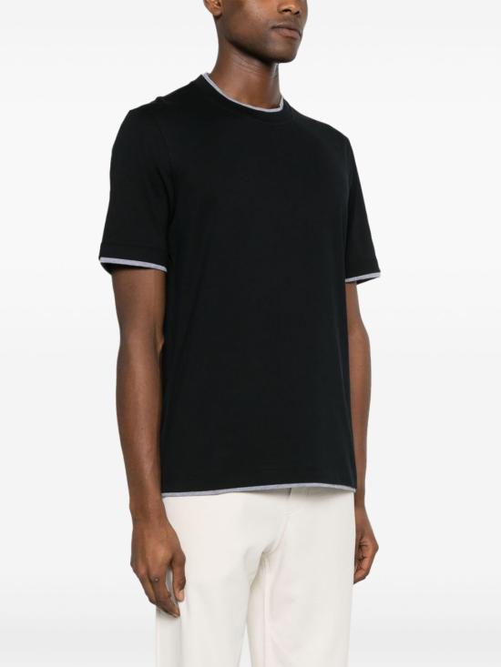 26SS 브루넬로 쿠치넬리 반팔 티셔츠 M0B137427 CCB75 BLACK - BRUNELLO CUCINELLI