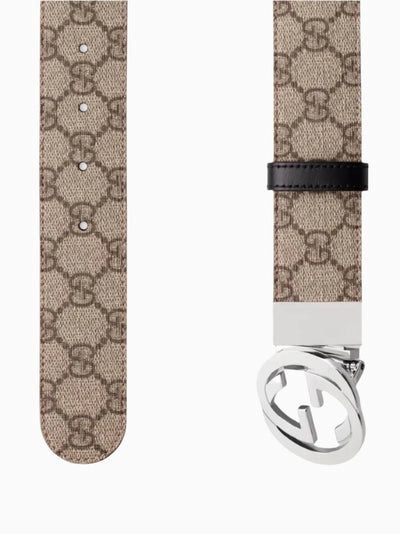 26SS 구찌 리버시블 GG 슈프림 벨트 473030KGDHN 9769 BEIGE - GUCCI