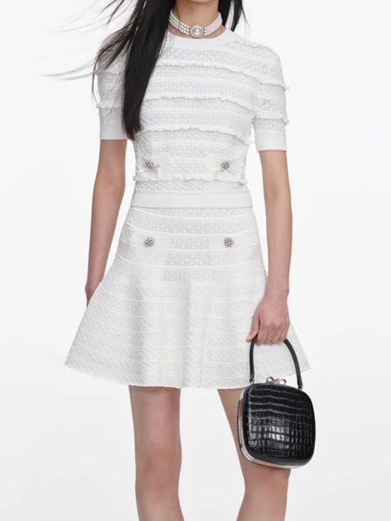 26SS 셀프 포트레이트 반팔 티셔츠 SS26063TW WHITE