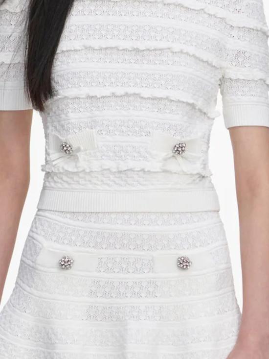 26SS 셀프 포트레이트 반팔 티셔츠 SS26063TW WHITE - SELF PORTRAIT