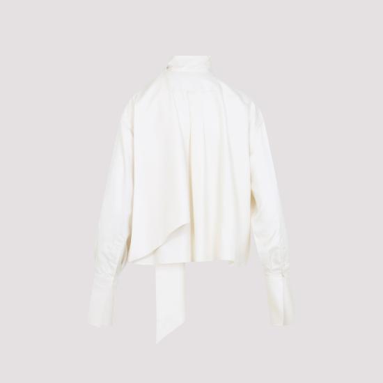 25FW 셀린느 크롭 라발리에르 셔츠 RC0950H2501RD panna - CELINE