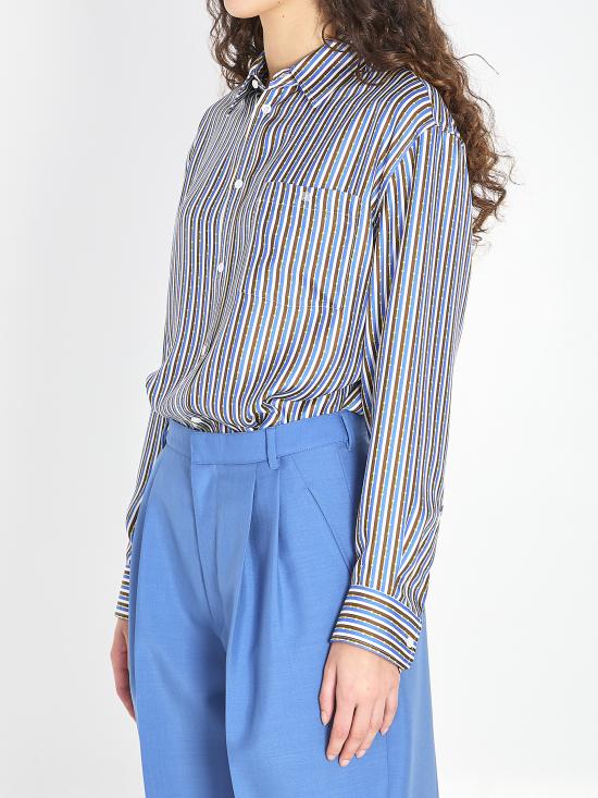  셀린느 실크 트윌 오버사이즈 셔츠 RC09Y2I73GFQ2 Multicolor - CELINE