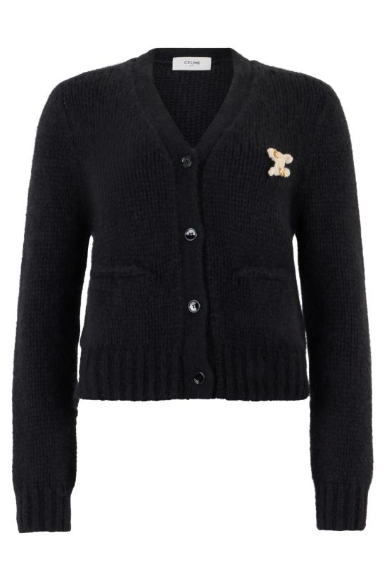 25FW 셀린느 캐시미어 실크 가디건 RY0KM089938NO black