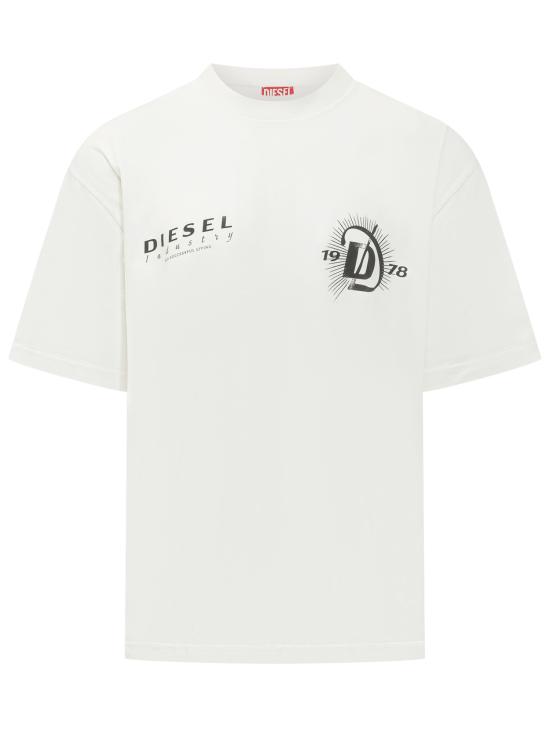 26SS 디젤 반팔 티셔츠 A225050WICU 141 BIANCO