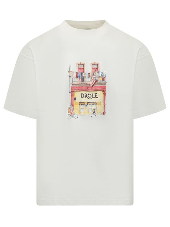 26SS 드롤드무슈 반팔 티셔츠 KTS307CO002 OW OFF WHITE