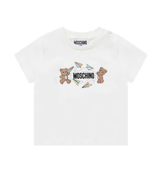 26SS 모스키노 반팔 티셔츠 MUM04M LAA01 10063 White