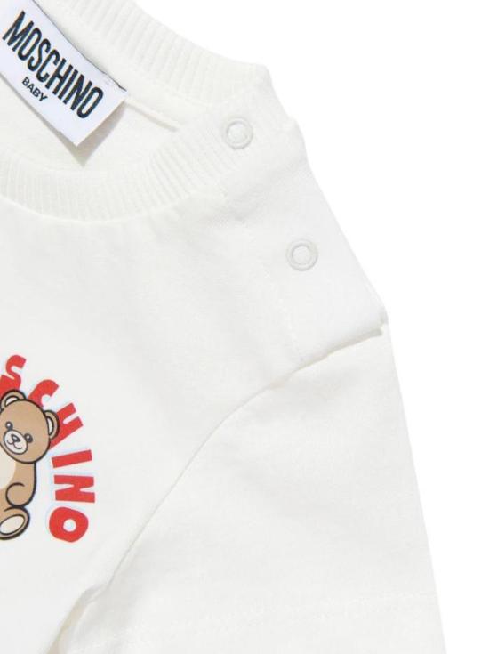 26SS 모스키노 반팔 티셔츠 MZM047 LAA01 10063 Beige - MOSCHINO