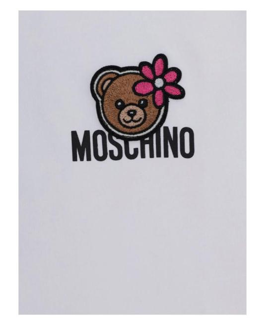 26SS [키즈] 모스키노 티셔츠 HAM03P LAA02 10101 White - MOSCHINO