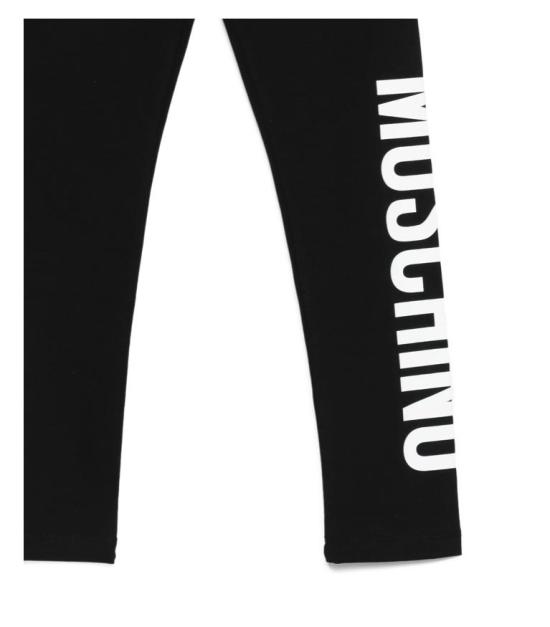 26SS [키즈] 모스키노 레깅스 HDP075 LBA00 60100 Black - MOSCHINO