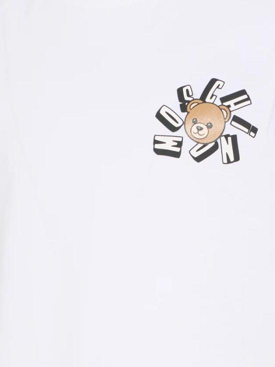 26SS [키즈] 모스키노 티셔츠 HUM05O LAA03 10101 White - MOSCHINO