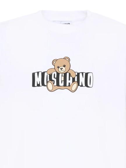 26SS [키즈] 모스키노 티셔츠 HZM058 LAA03 10101 White - MOSCHINO