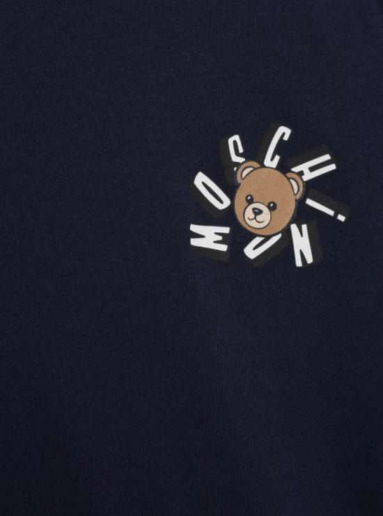 26SS [키즈] 모스키노 티셔츠 HUM05O LAA03 40016 Blue - MOSCHINO