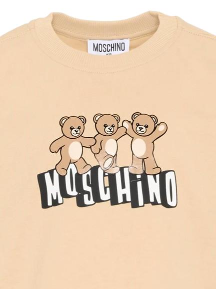 26SS [키즈] 모스키노 티셔츠 HUM05P LAA23 20829 Beige - MOSCHINO