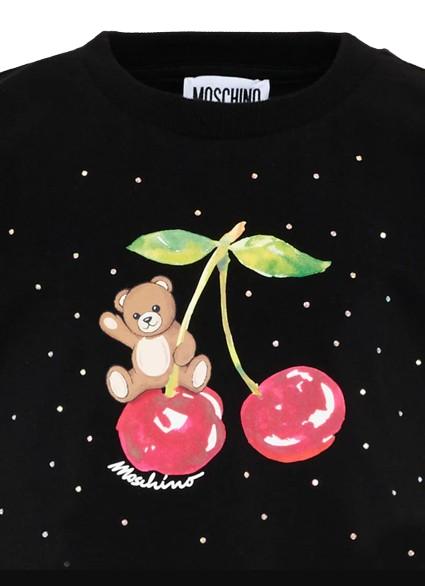 26SS [키즈] 모스키노 티셔츠 HFM06K LBA10 60100 Black - MOSCHINO